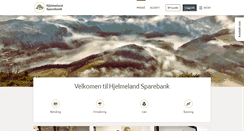 Desktop Screenshot of hjelmeland-sparebank.no